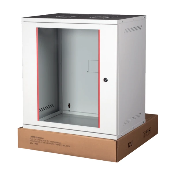 LANDE 12U LN-STB12U5440LG DEMONTE 19 INCH 12U W540XD400 MM KABINET (RAL 7035)(ON TEK CAM KAPAK)