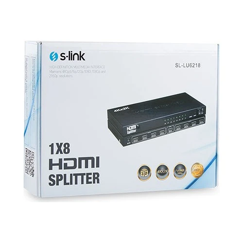 S-LINK SL-LU6218 8 PORT 4k 2k HDMI SPLITTER