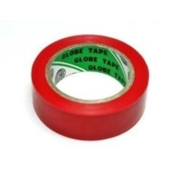 GLOBE KIRMIZI İZOLE BANT ELEKTRİK BANDI  0.13MM X 19MM X 10YDS