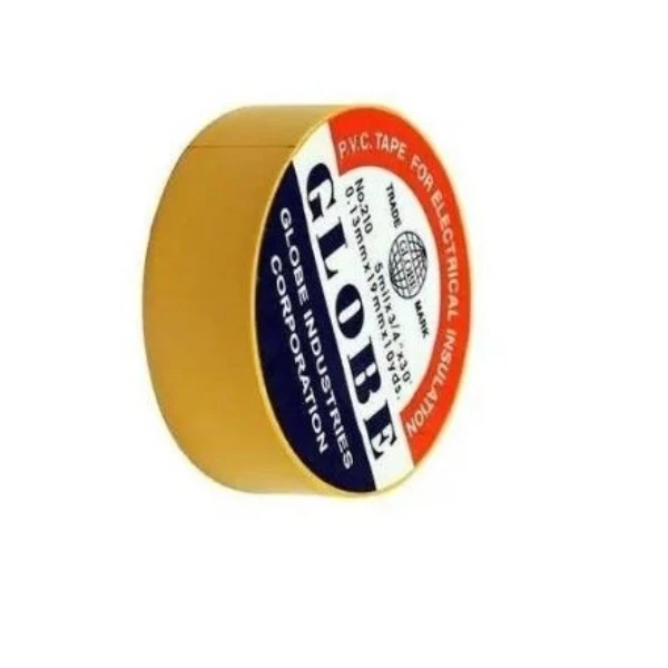 GLOBE SARI İZOLE BANT ELEKTRİK BANDI  0.13MM X 19MM X 10YDS