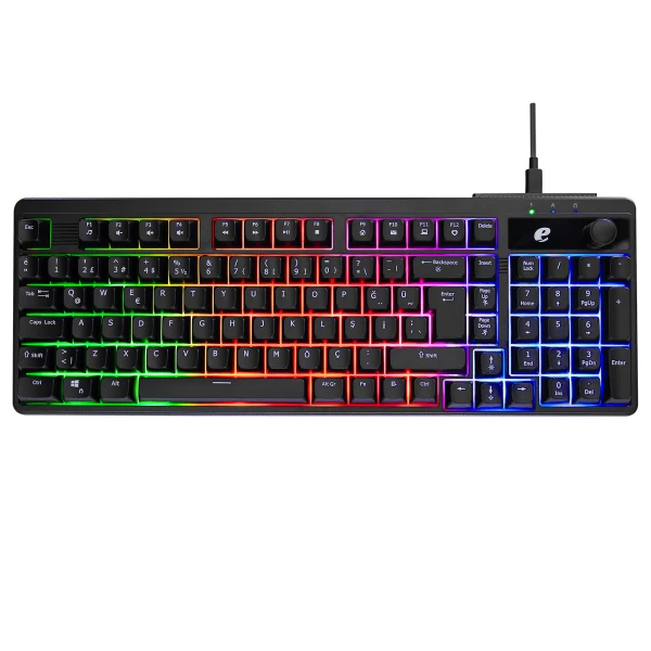 ACER EMACHINES EAK860 SİYAH USB RAINBOW AYDINLATMALI Q STANDART KOMPAKT KLAVYE