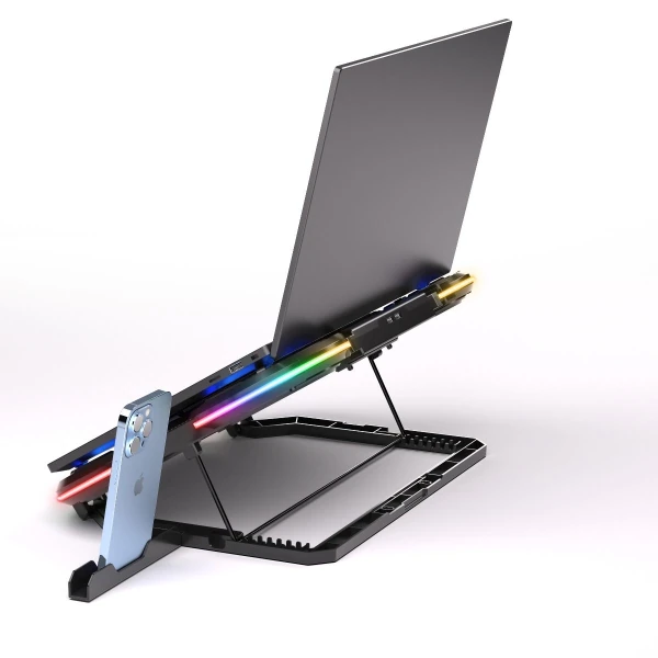 FRISBY FNC-5270ST RGB NOTEBOOK SOĞUTUCU & STAND LCD KONTROL PANEL  METAL IZGARA 2 X USB PORT