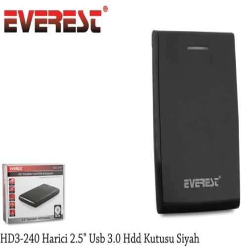 EVEREST HD3-240 HARİCİ 2.5 USB 3.0 HDD KUTU SİYAH