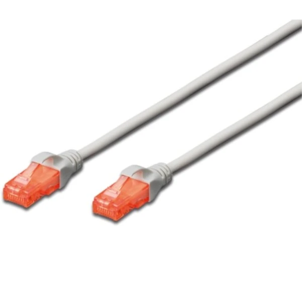 DIGITUS DK-1617-010 1 METRE GRİ PATCH KABLO CAT6 U/UTP,YANGINA DAYANIKLI (250MHZ) POE* READY