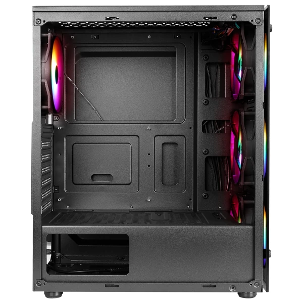 ZEIRON Z-MASTER X100 TEMPERED GLASS 4*SABIT RAINBOW FAN 2*USB2.0+USB3.0+HD AUDIO MID-TOWER GAMING OYUNCU KASASI