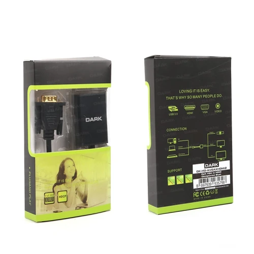 DARK DK HD AVGAXHDMI2 VGA ve SES - Dijital HDMI Ak