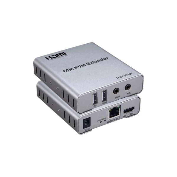 APRONX APX-USB60M (KVM60M) CAT5E/CAT6 60M USB FULLHD 1080P 3D KVM HDMI EXTENDER