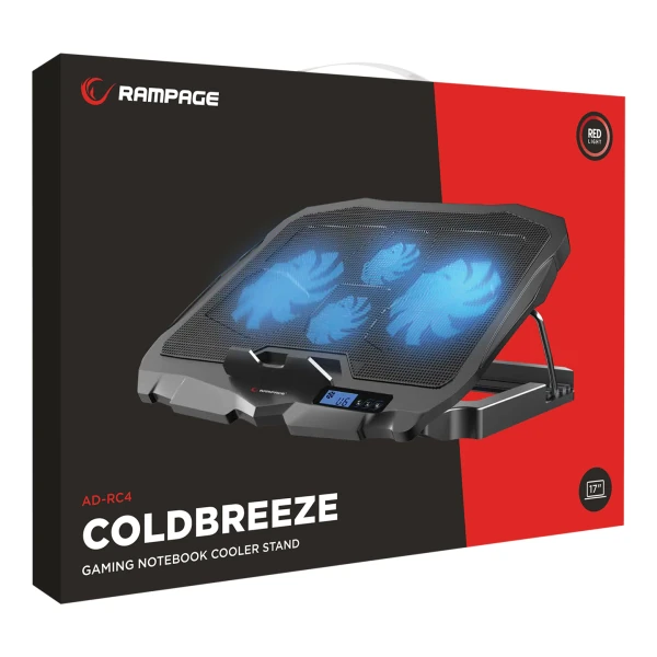 ADDISON RAMPAGE AD-RC4 MAVİ LEDLİ 2*125MM+2*70MM IŞIKLI FAN 15-17 NOTEBOOK SOĞUTUCU STAND