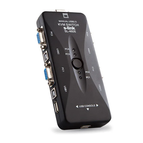 S-LINK SL-4605 4 PORT KABLOLU USB MANUEL KWM SWITC