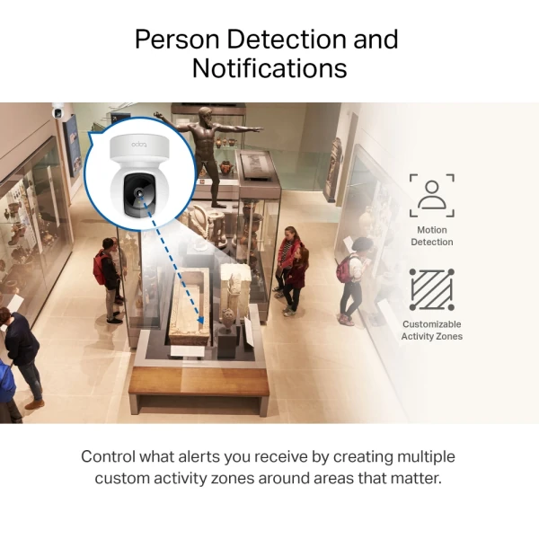 TP-LINK TAPO C212 2K 3MP İÇ MEKAN WI-FI ETHERNET GÜVENLIK KAMERASI, KIŞI TESPIT VE HAREKET TAKIBI 360° GELIŞMIŞ GECE GÖRÜŞÜ