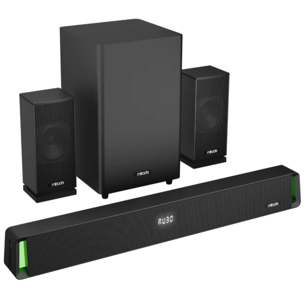 MIKADO MD-SBT35 SONICBAR SİYAH 160W RMS BT+AUX+USB+HDMI/OPTICAL EV SİNEMA SOUNDBAR SPEAKER