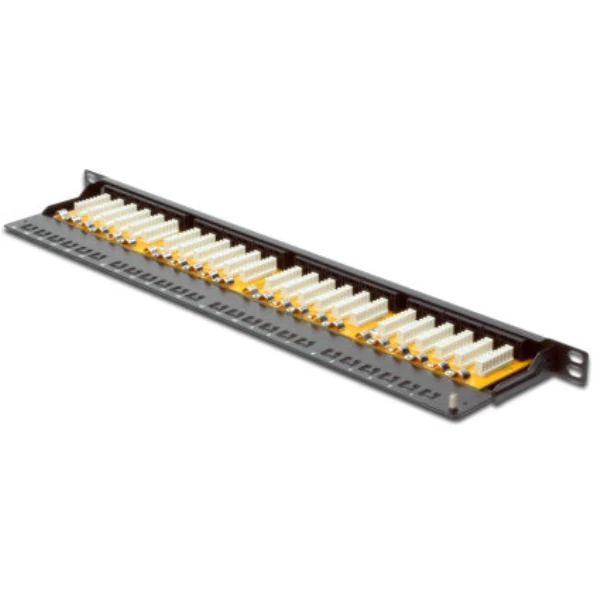 DIGITUS DN-91624U SL-SH 19" CAT6 24 PORT DOLU PATCH PANEL,LSA 0,5U,ZIRHSIZ SİYAH 