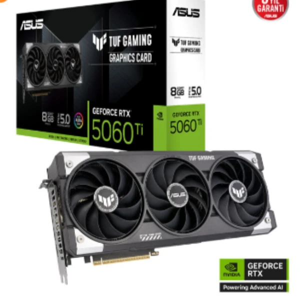 ASUS VGA PRIME-RTX5060TI-O8G-NVIDIA-GEFORCE-RTX 5060 TI-8G-8GB GDDR7-128bit--OC-HDMI-3xDP-DLSS4 EKRAN KARTI