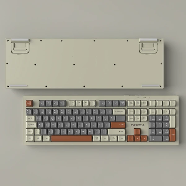 EVEREST KM-77 RUNA GRİ/KREM/KAHVE USB RAINBOW AYDINLATMALI SESSIZ Q KLAVYE + MOUSE SET