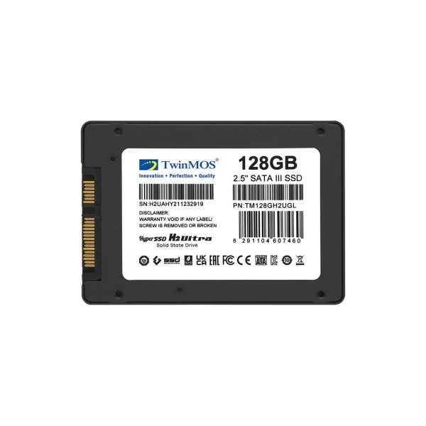 TWINMOS TM128GH2UGL 128GB 2.5" SATA3 SSD (580MB-550MB/S) TLC 3DNAND GREY