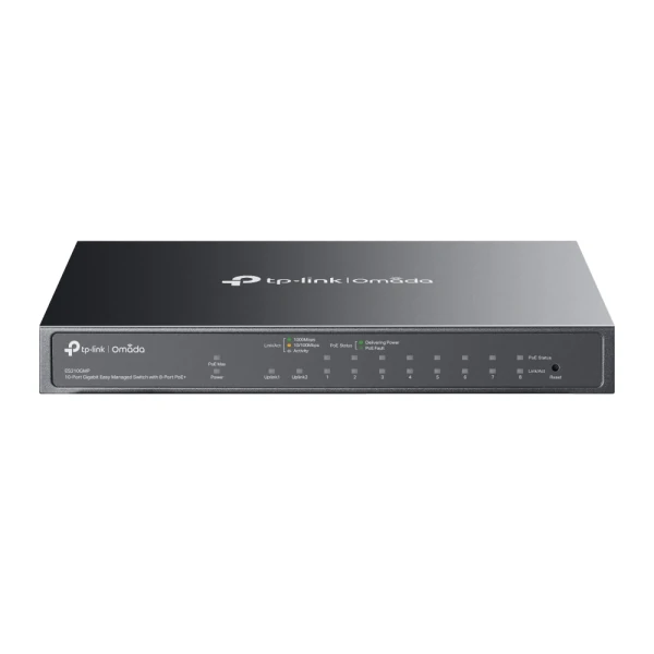 TP-LINK OMADA ES210GMP 10-PORT 1X RJ45 1 X SFP 8 X PoE+ GIGABIT YONETİLEBİLİR SWITCH