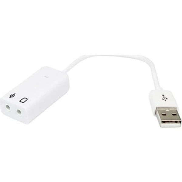 HYTECH HY-U715 Kablolu USB Beyaz Ses Kartı 7.1