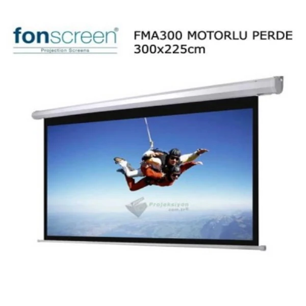 FONSCREEN 300X225 MOTORLU PROJEKSİYON PERDESI