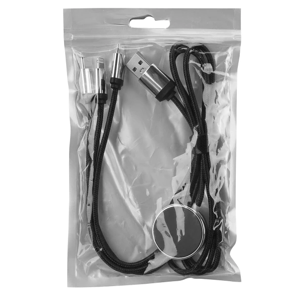 S-LINK SL-CP110 1M 2A MICROSUB+LIGHTNING+TPYEC 3 IN 1 LED LOGOLU ŞARJ KABLOSU