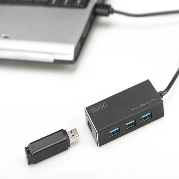 DIGITUS DA-70240-1 4 PORT USB ÇOĞALTICI USB 3.0 , ÇOKLAYICI, 4 GİRİŞLİ