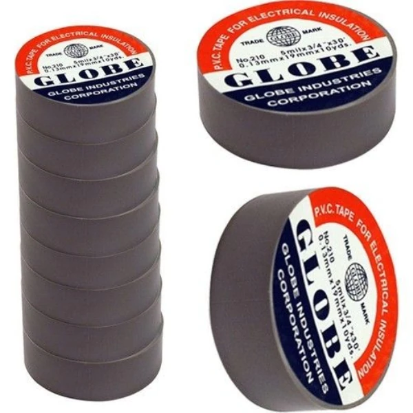 GLOBE GRİ İZOLE BANT ELEKTRİK BANDI  0.13MM X 19MM X 10YDS
