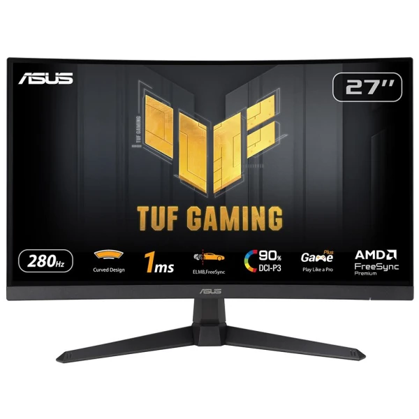 ASUS 27" TUF GAMING VG27VQM1B 1920x1080 1MS 280Hz DP/HDMI +VESA +SPEAKER +CURVED MONİTÖR