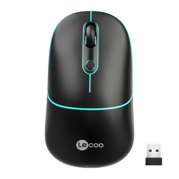 LECOO WS210-S KABLOSUZ 1600DPI 6 TUŞLU OPTIK MOUSE SİYAH