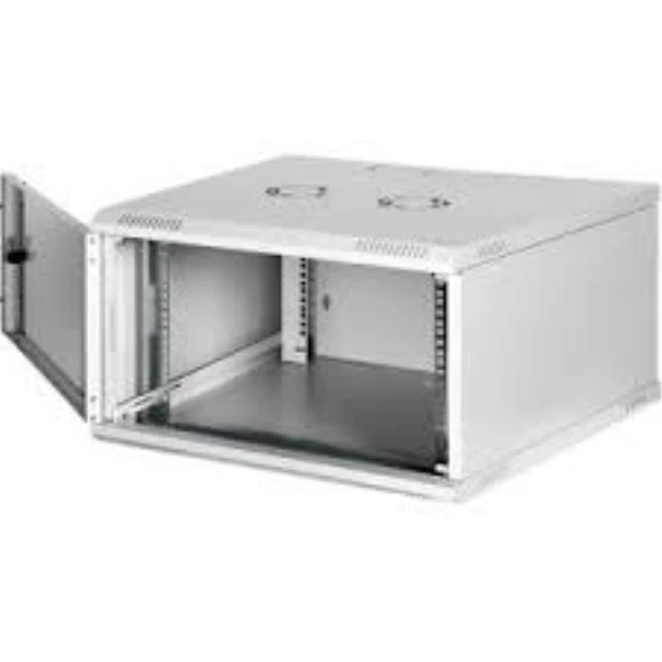 LANDE LN-WB-06U6060-LG-F DEMONTE 6U 19INCH PROLINEB YENI SERI DUVAR TIPI KABINET W600XD600MM RAL 7035 A.GRI CAMLI ON KAPAKLI