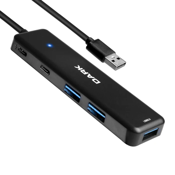 DARK DK-AC-USB347 CONNECT MASTER X5C USB3.2 GEN 1 TYPE-A TO 3 PORT USB-A & 1 PORT TYPE-C 2.0 / 1X TYPE-C CHARGE