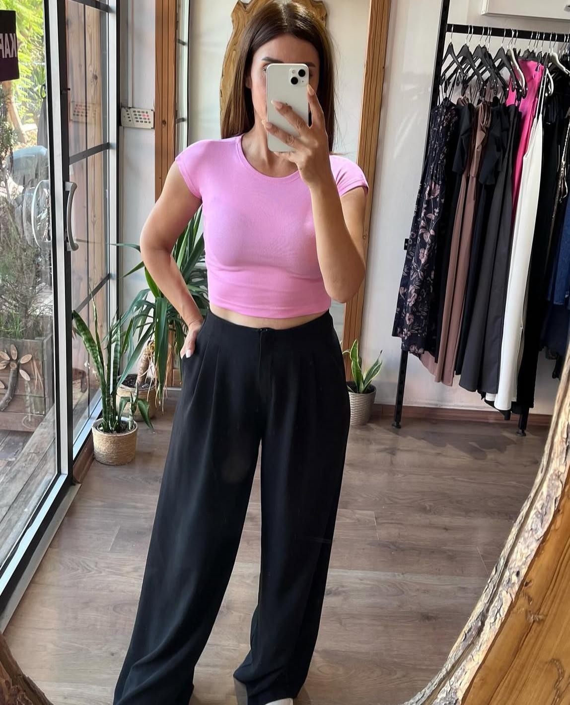 PAMUK VE MODAL KARIŞIMLI CROP TOP