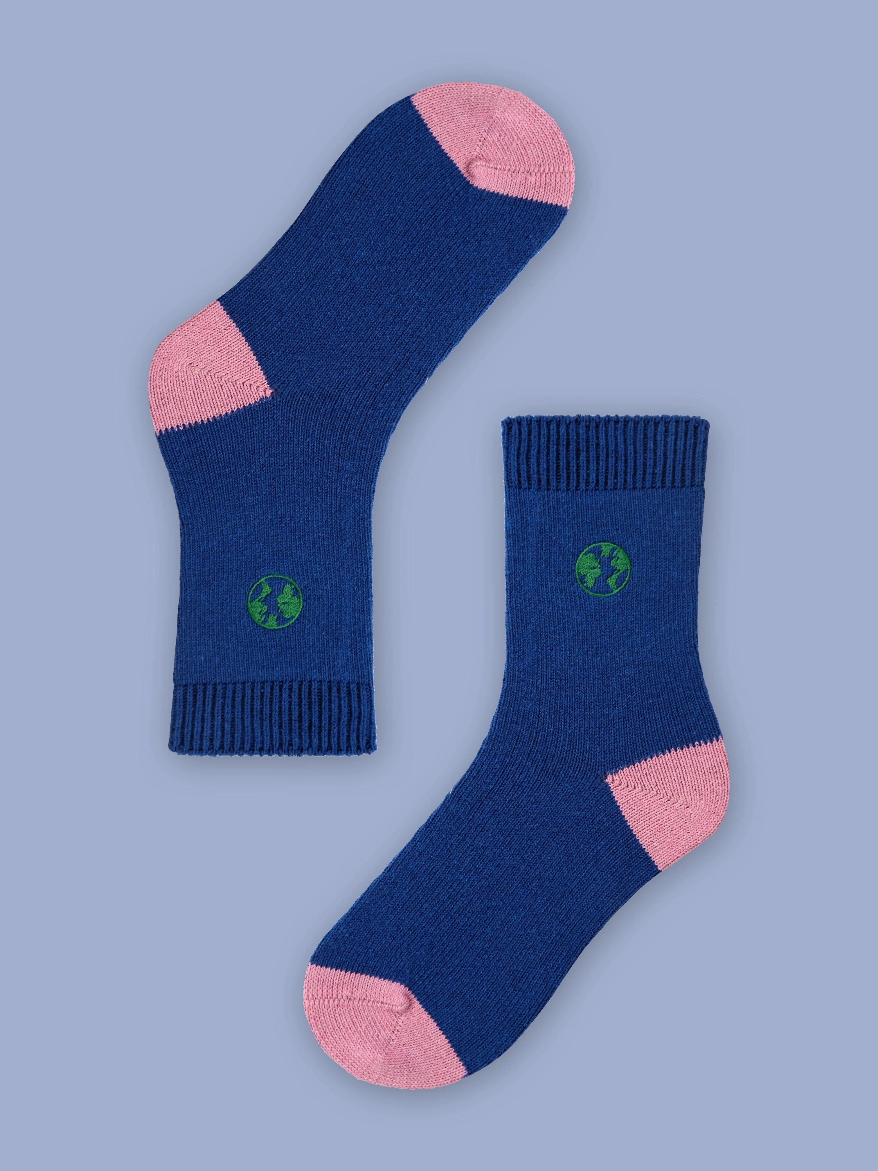 Reuse Mavi Geri Dönüştürülmüş Pamuklu Çorap