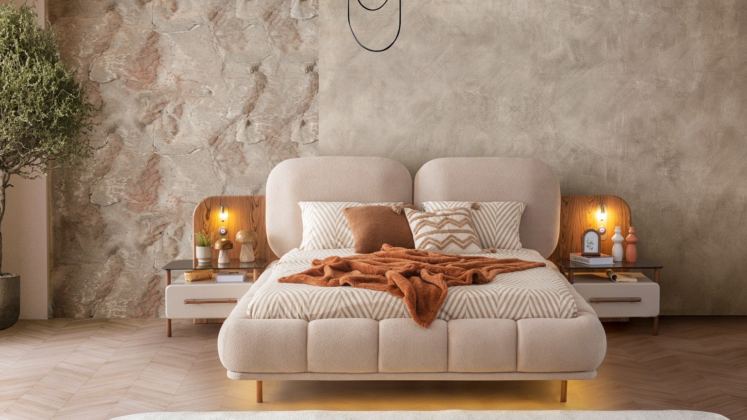 Lotus Bazalı Karyola