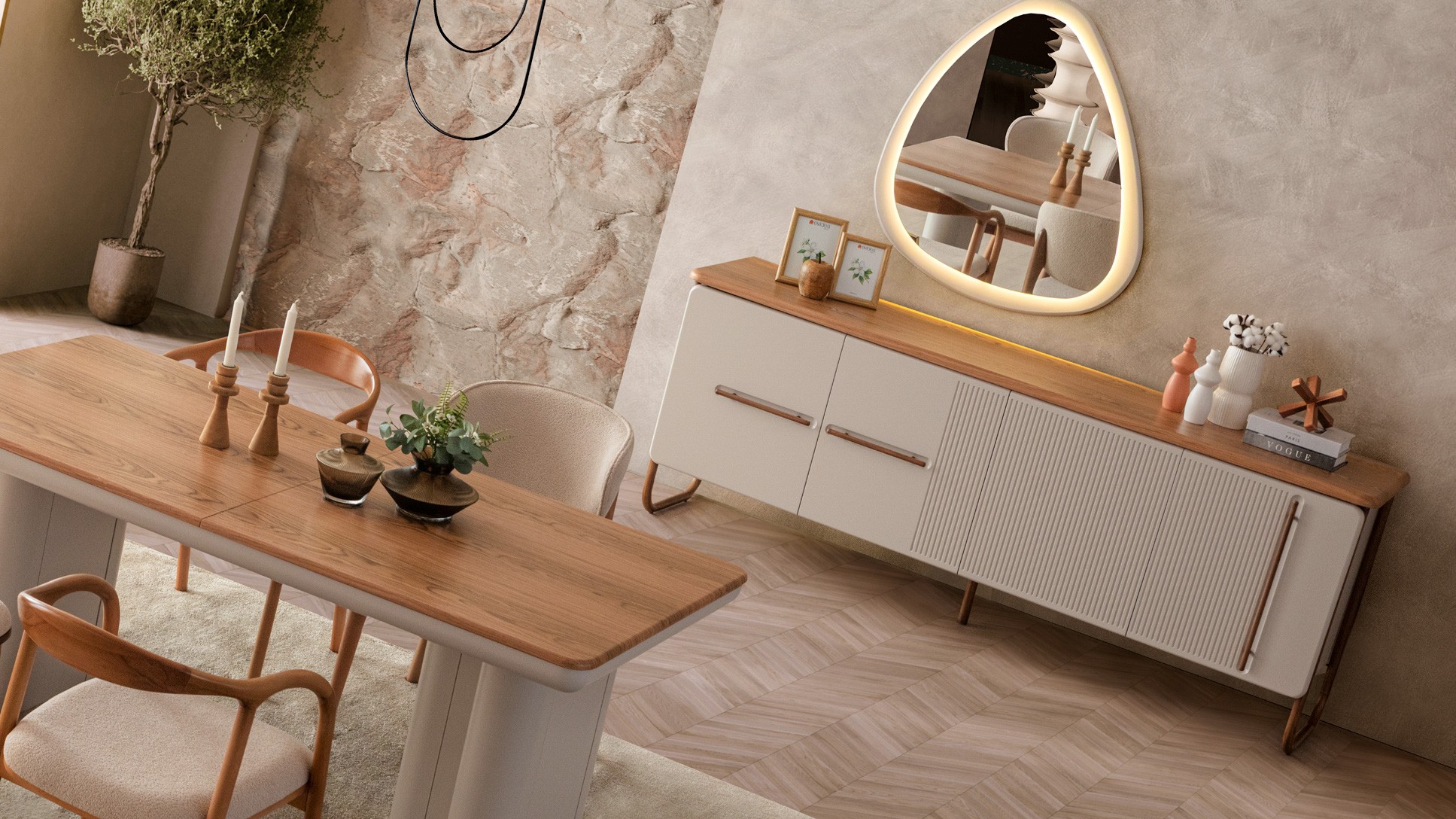 Lotus Konsol Aynası