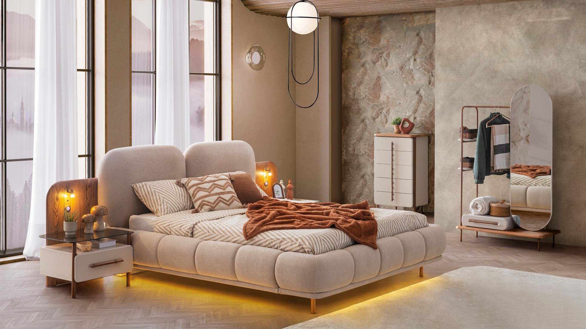 Lotus Bazalı Karyola