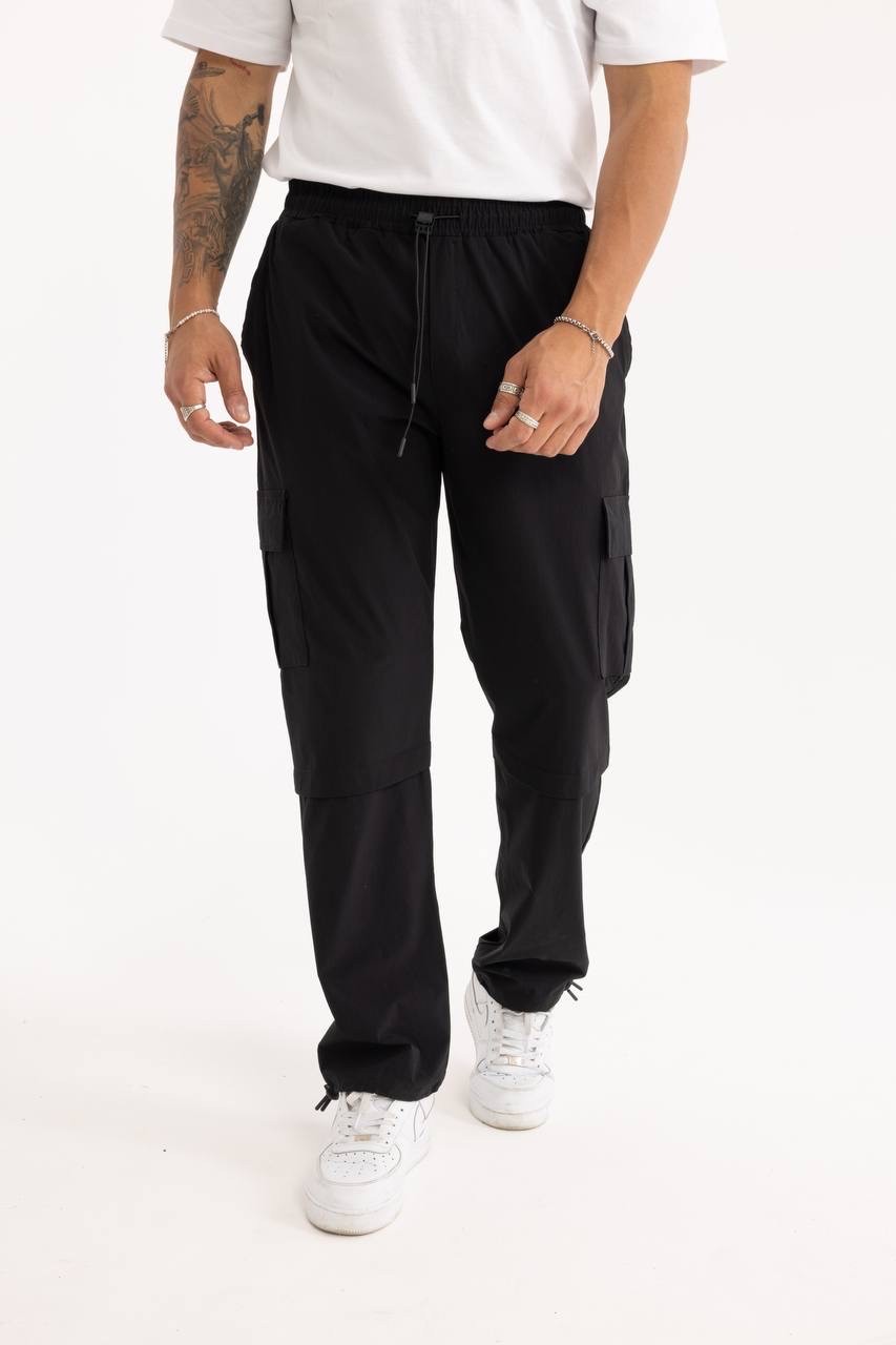 Erkek Baggy Paraşüt Kargo Düz Paça Pantolon