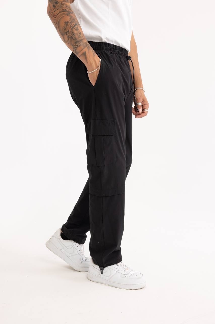 Erkek Baggy Paraşüt Kargo Düz Paça Pantolon