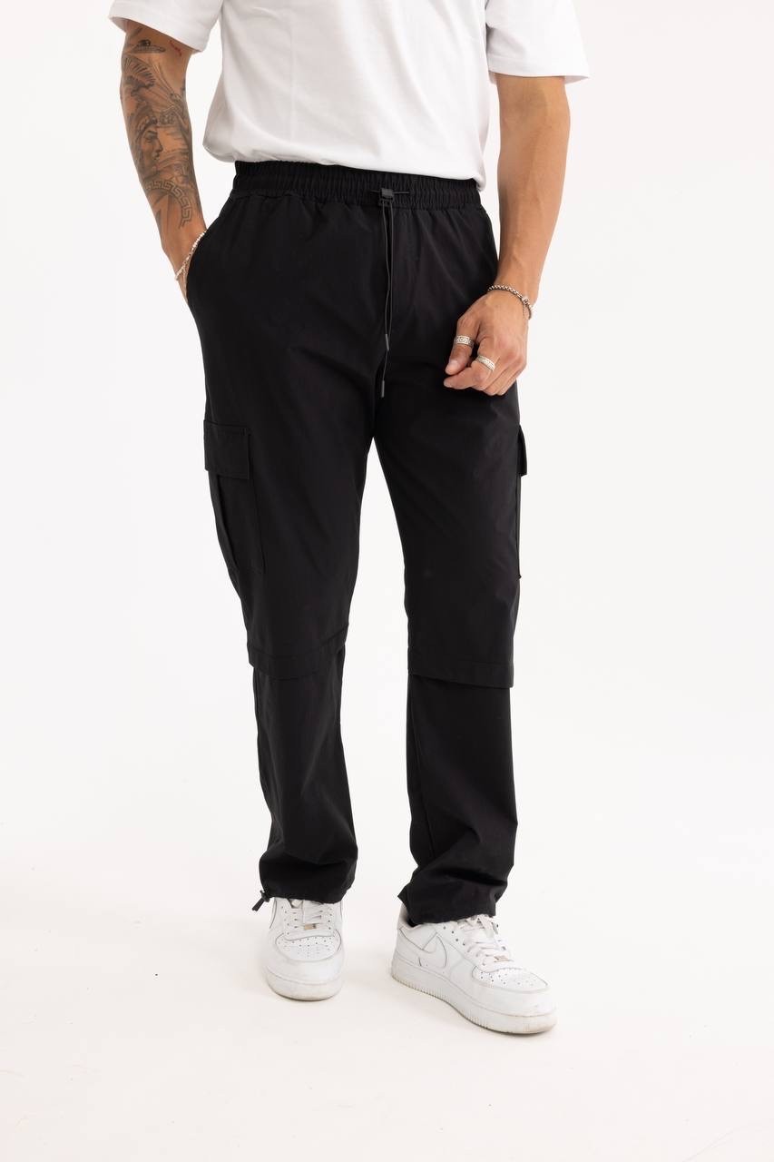 Erkek Baggy Paraşüt Kargo Düz Paça Pantolon