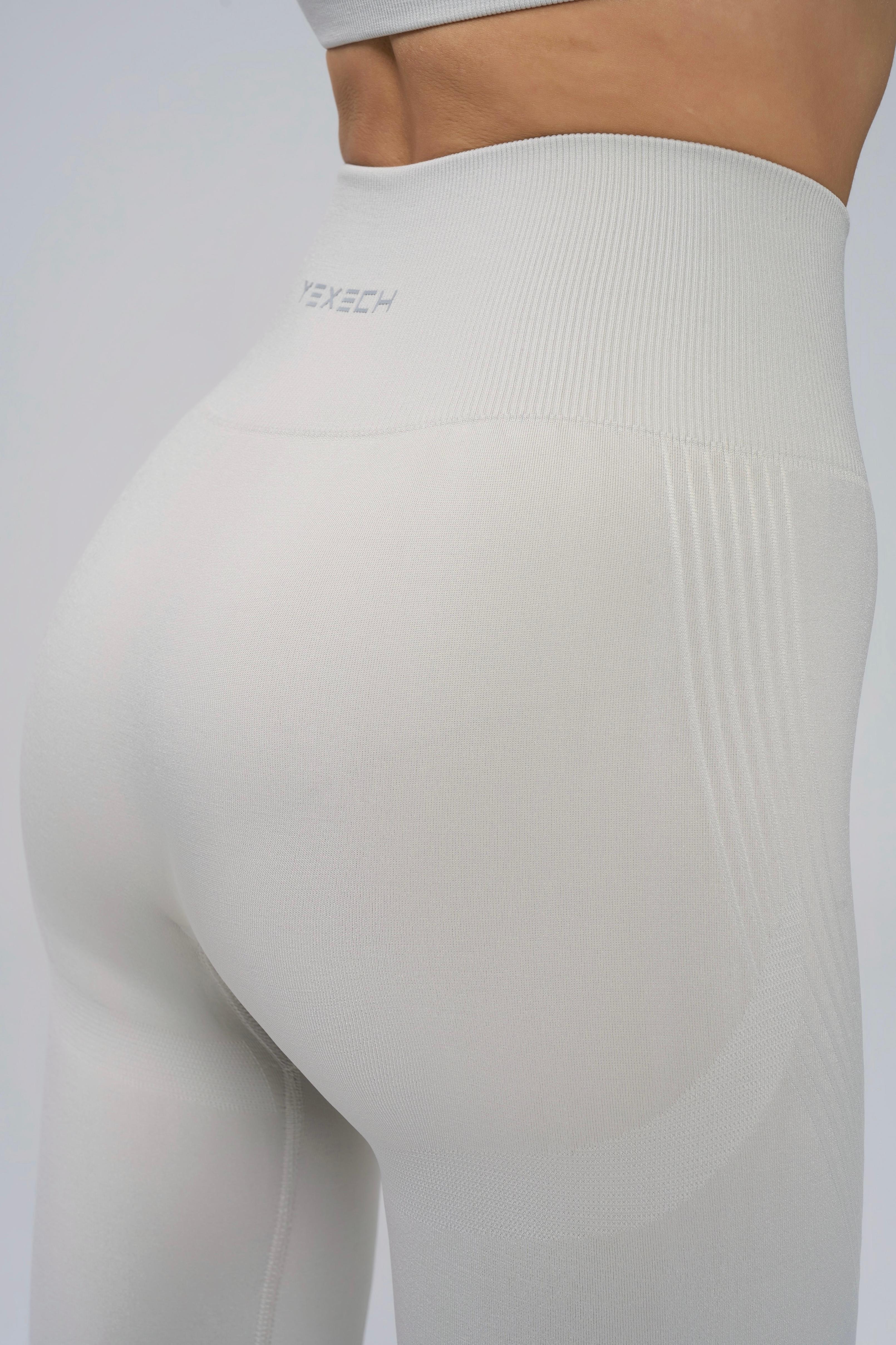 Minimal Seamless Ekstra Kalça Destekli Push-Up Spor Tayt - White Sand