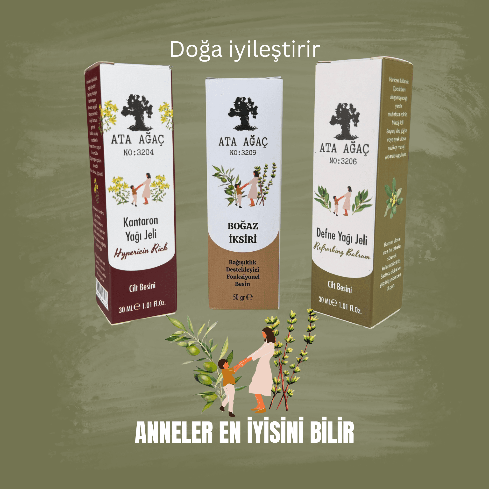 Anneler En İyisini Bilir  Doğa İyileştirir 3lü Set