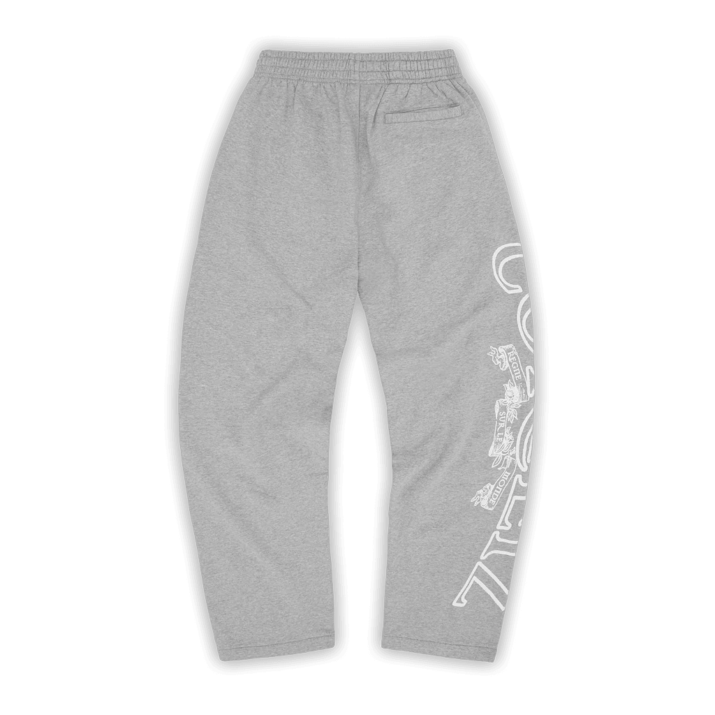 Superior Grey Sweatpant Open Leg