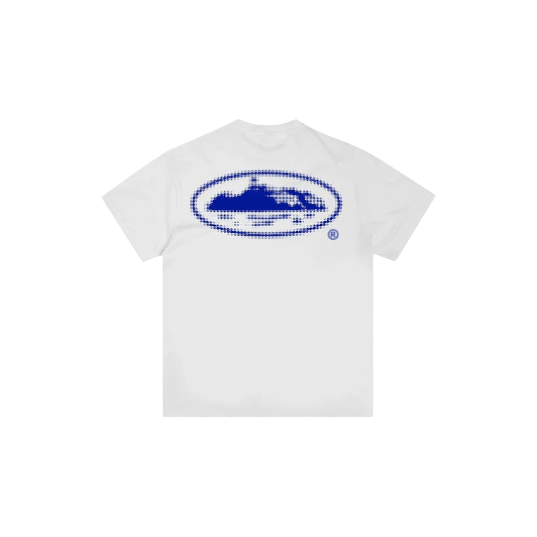 Halftone Island Tee White/Blue