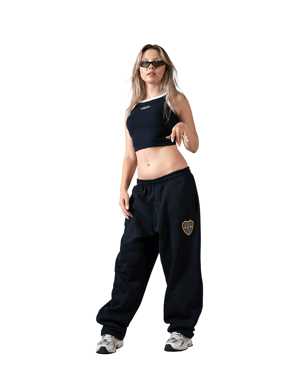 SZN Women Crop Navy Tank