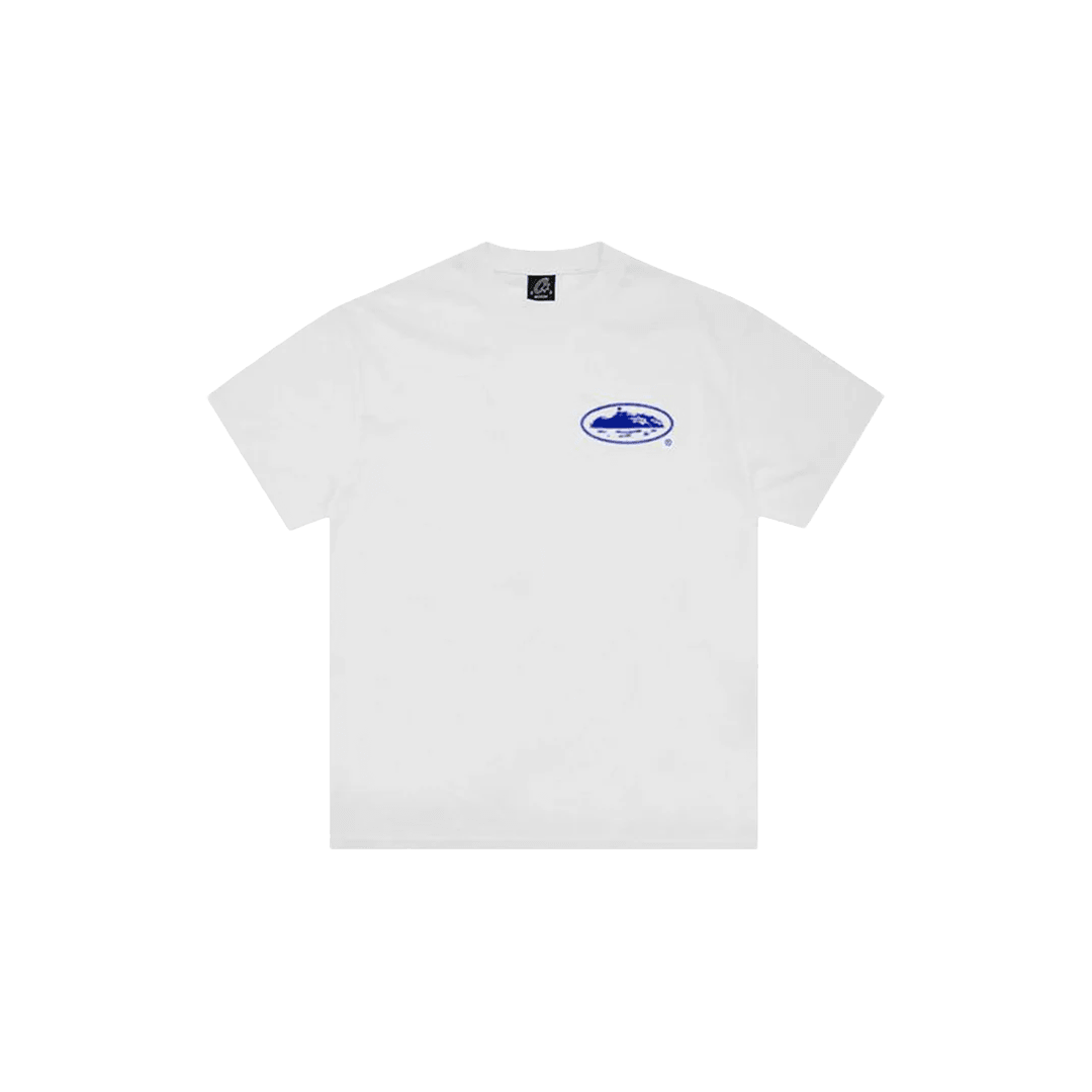 Halftone Island Tee White/Blue