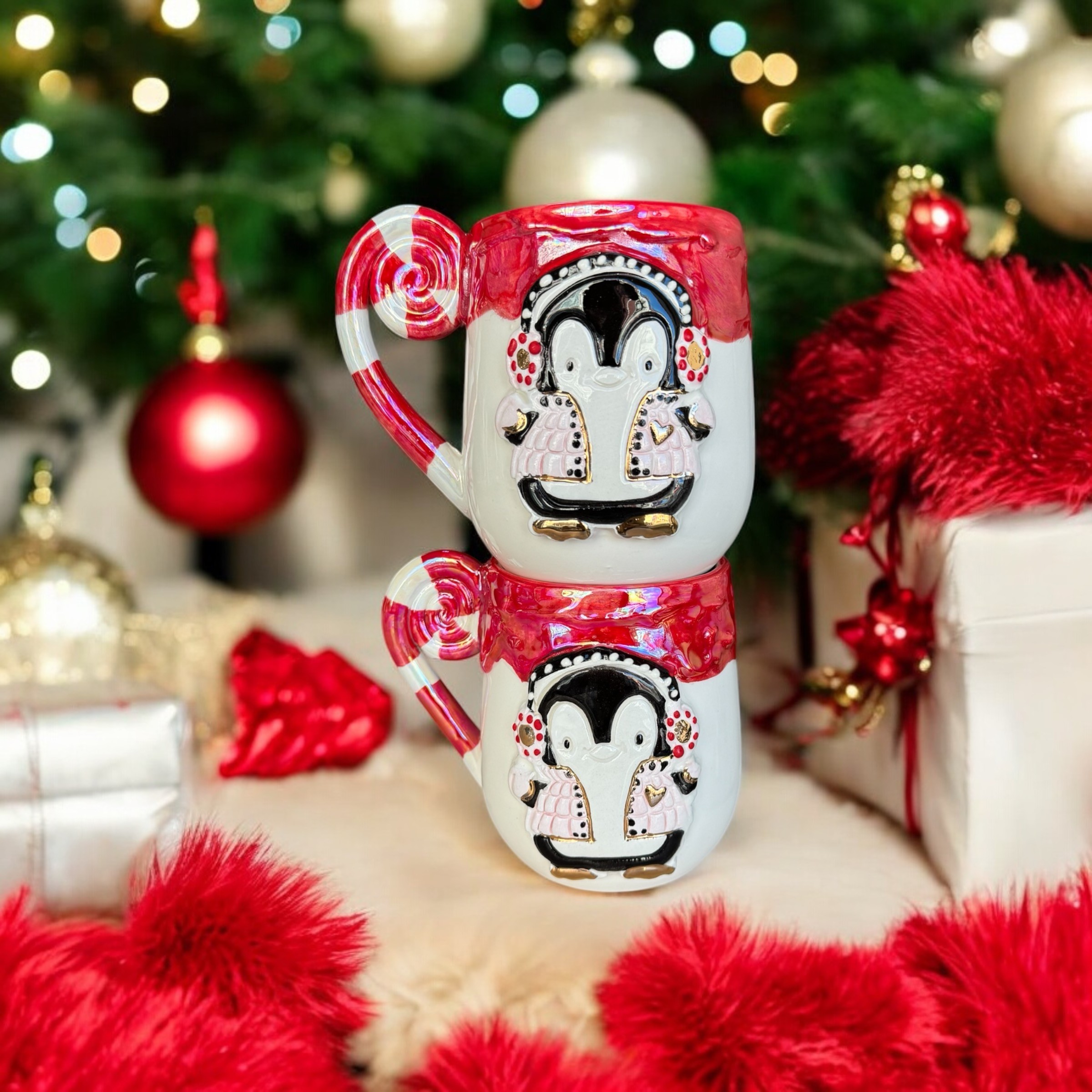 Christmas Penguin Seramik Kupa
