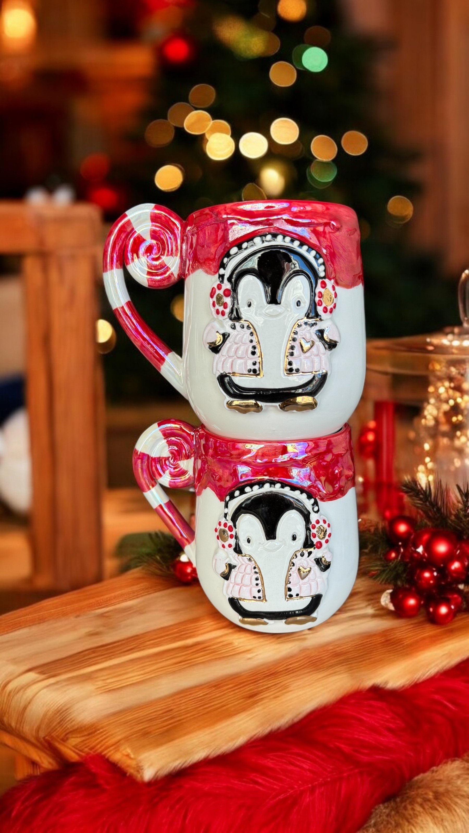Christmas Penguin Seramik Kupa