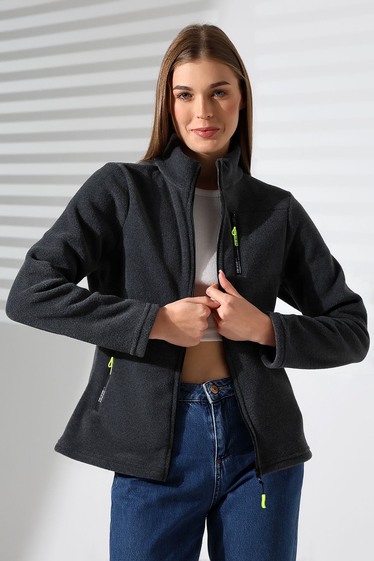 FERMUARLI KADIN POLAR HIRKA