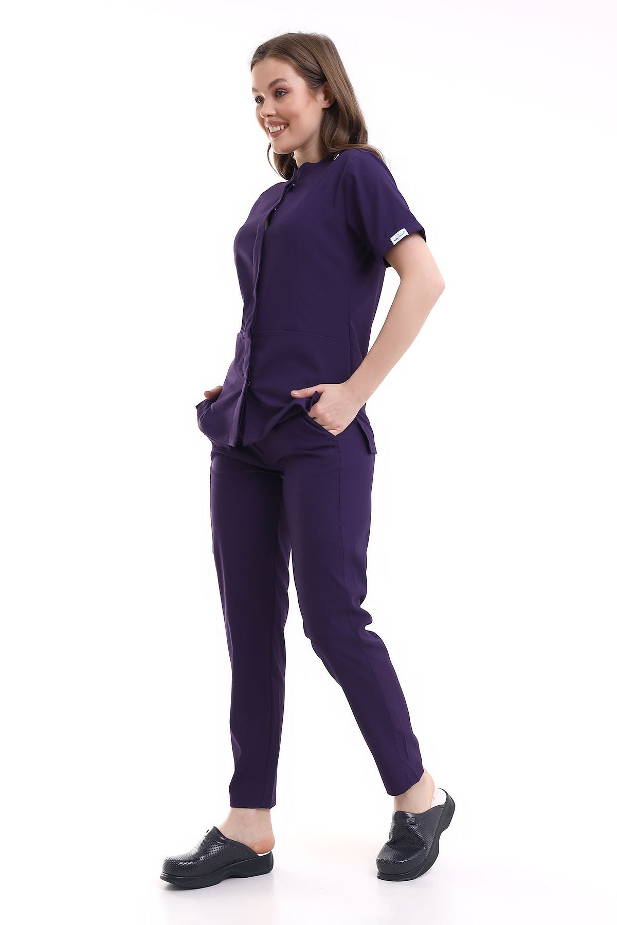 ÇITÇITLI KADIN LİKRALI SCRUBS TAKIMI