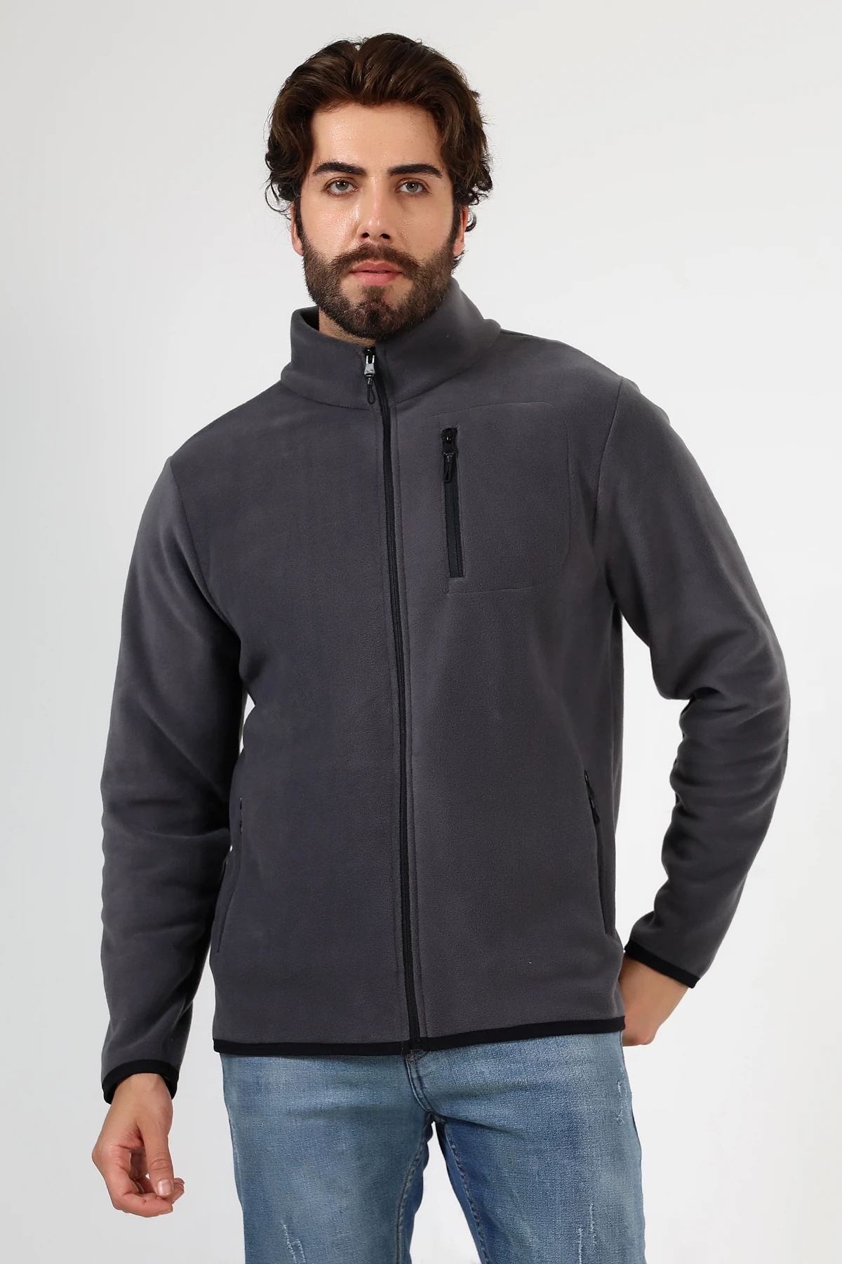 Antrasit Erkek Polar Hırka