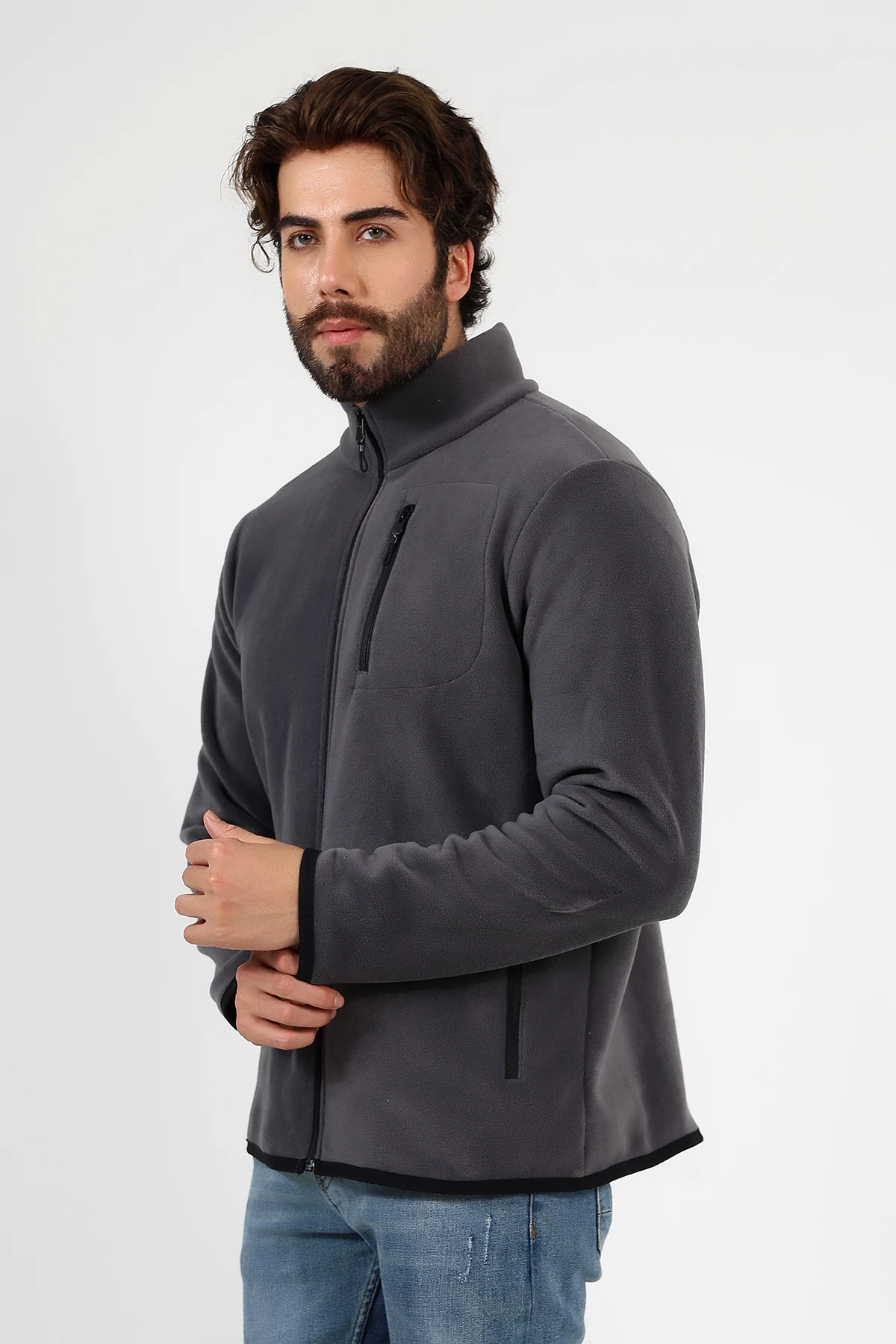 Antrasit Erkek Polar Hırka