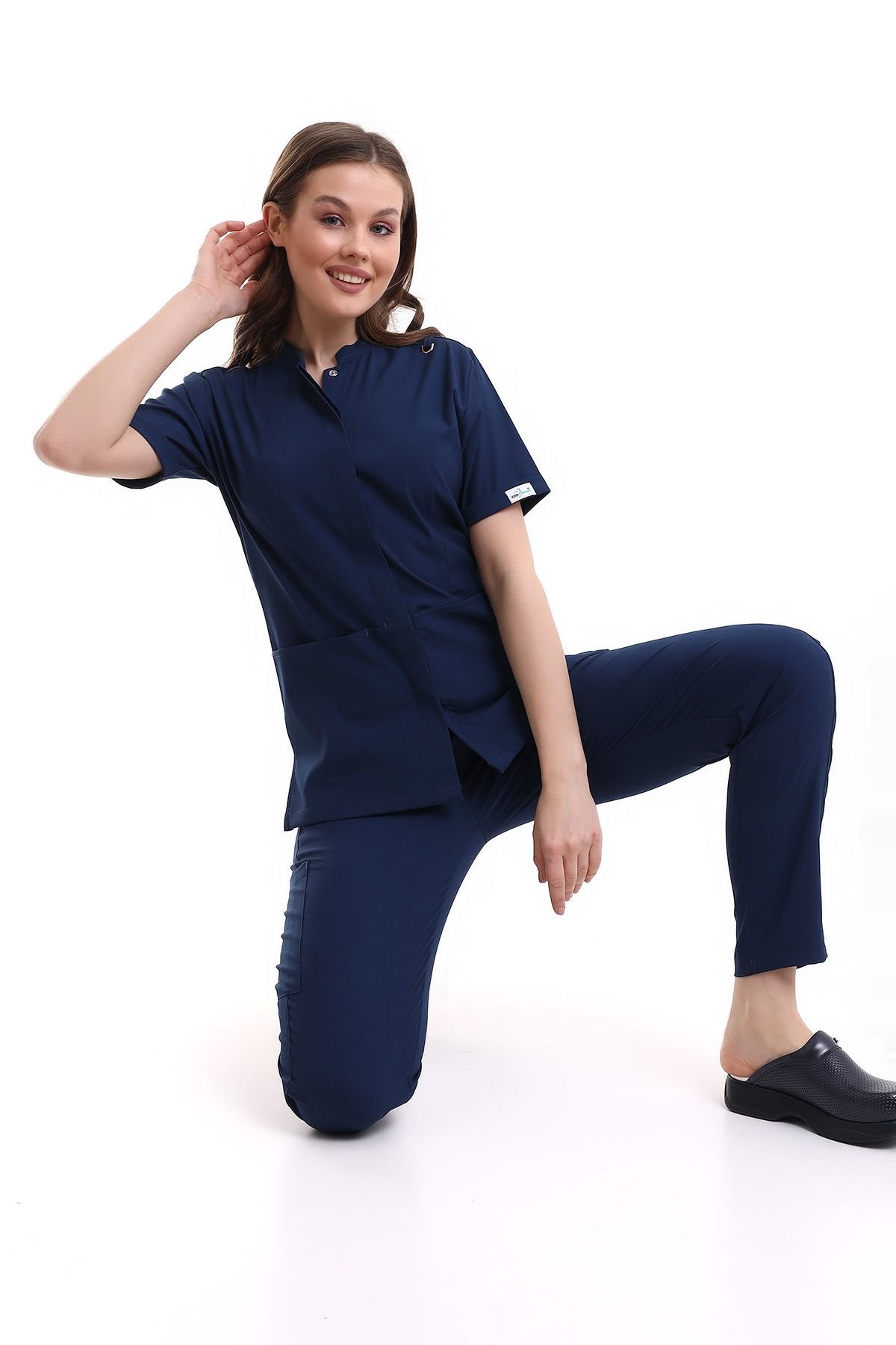 KADIN ÇITÇITLI LİKRALI NÖBET TAKIMI SCRUBS